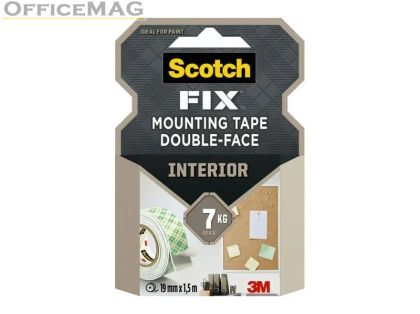 Лепяща лента Scotch Mounting Tape 331915 Монтажна двустранна 19 mm x 1.5 m