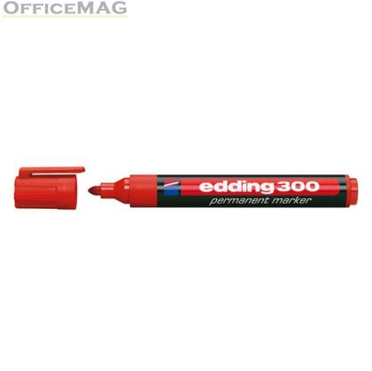 Перманентен маркер Edding 300 Объл връх 1.4-2.8 mm Червен