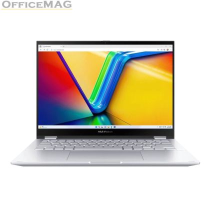 Лаптоп Asus Vivobook S Flip OLED TP3402VA-KN310W,Intel i5-13500H,14"OLED, 2.8K (2880 x 1800) Touch, DDR4 16GB,512 GB SSD, Windows 11 Home, Silver