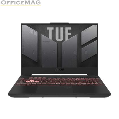 Лаптоп Asus TUF A15 FA507UV-LP014, AMD Ryzen 9 8940HS,15.6" FHD AG (1920x1080)144Hz, 16GB DDR5, 512 GB PCIe 4. RTX 4060 8GB GDDR6, Wi-Fi 6(802.11ax), Backlit Chiclet Keyboard 1-Zone RGB, No OS, Mecha Gray