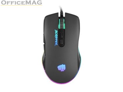 Мишка Fury Gaming Mouse Scrapper 6400DPI Optical With Software RGB Backlight