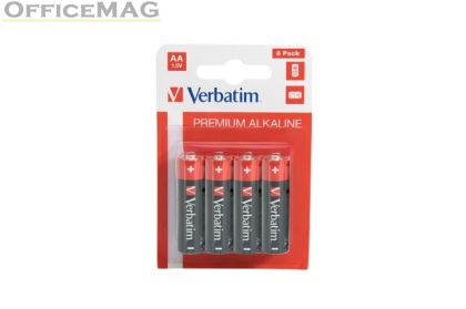 Батерия Verbatim ALKALINE BATTERY AA 8 PACK (HANGCARD)