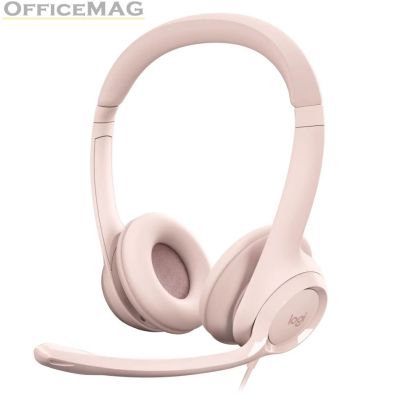 Слушалки Logitech H390 USB Computer Headset - ROSE - USB - N/A - EMEA-914