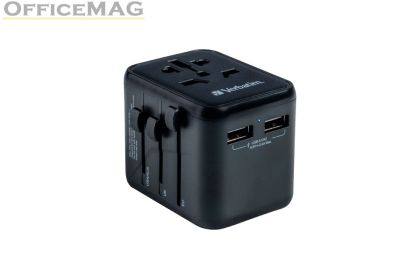 Адаптер Verbatim UTA-01 Universal Travel Adapter with 2 x USB-A ports