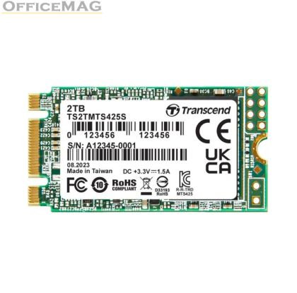 Твърд диск Transcend 2TB, M.2 2242 SSD, SATA3 B+M Key, TLC