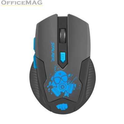 Мишка Fury Wireless gaming mouse, Stalker 2000DPI, Black-Blue