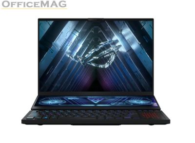 Лаптоп Asus ROG Zephyrus Duo 16 GX650PI-NM011X, AMD Ryzen 9 7945HX , 16"WQXGA (2560 x 1600,16:10) 240Hz, 32GB DDR5 4800Mhz(2*16), 2TB PCIe 4. RTX 4070  8GB GDDR6,Wi-Fi 6E(802.11ax), Backlit Chiclet Keyboard Per-Key RGB, Windows 11 Pro, Black