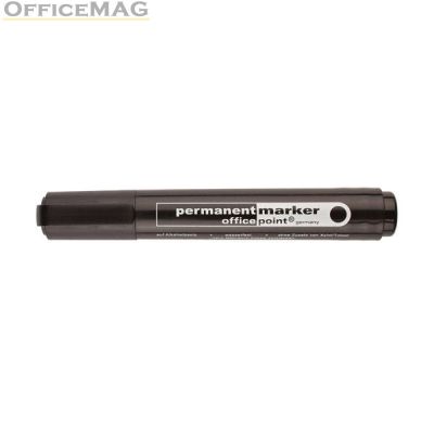 Перманентен маркер Office Point Объл връх 1-5 mm Черен