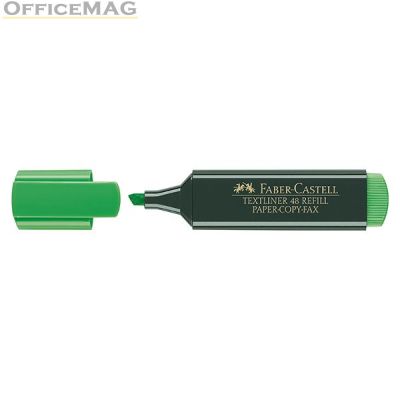 Текст маркер Faber-Castell 1548 Скосен връх 1-5 mm Зелен