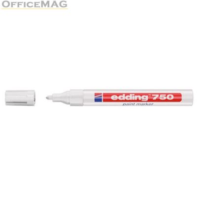 Paint маркер Edding 750 Объл връх 2-4 mm Бял