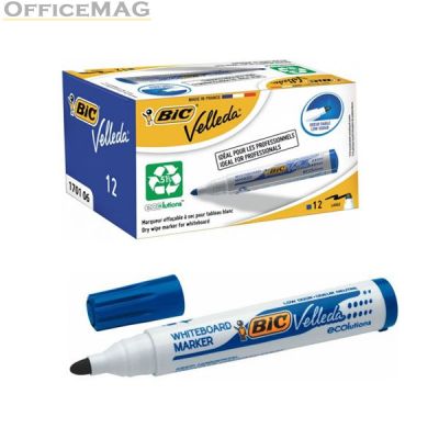 Маркер за бяла дъска Bic 1701 Velleda Объл връх 1.5 mm Син