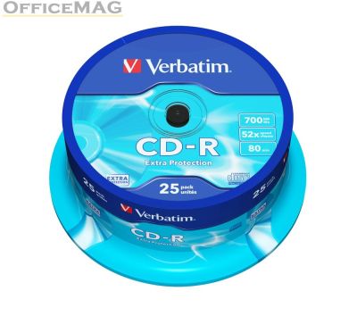 Медия Verbatim CD-R 700MB 52X EXTRA PROTECTION SURFACE (25 PACK)