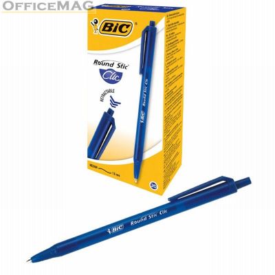 Автоматична химикалка Bic Round Stic Clic 0.4 mm Синя