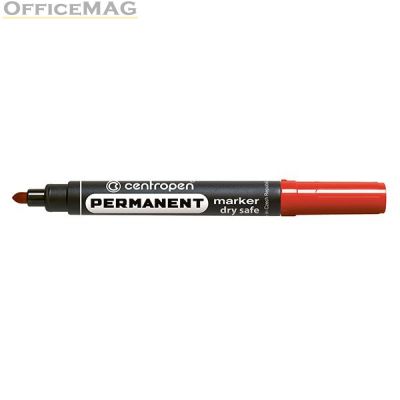 Перманентен маркер Centropen 8510 Объл връх 2.5 mm Червен