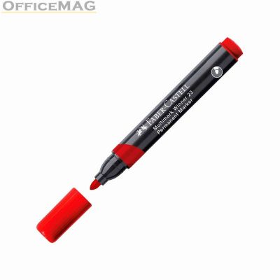 Перманентен маркер Faber-Castell Multimark Winner 23 Объл връх 2.8 mm Червен