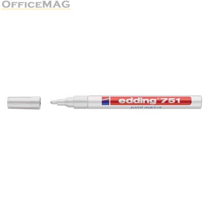 Paint маркер Edding 751 Объл връх 1-2 mm Бял