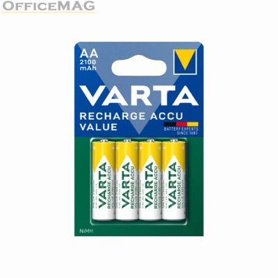 Батерия Varta Power Accu R2U/AA Презареждаща 2100 mAh, 1.2V, 3+1 бр.