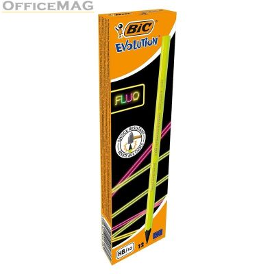 Молив Bic Evolution FLUO Подострен, HB