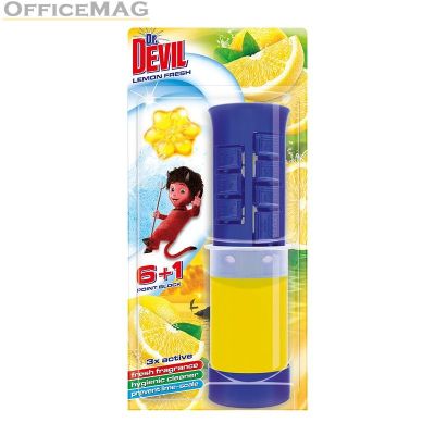 Ароматизатор за тоалетна Dr.Devil Point Block Гел диск, 45 ml, Lemon Fresh