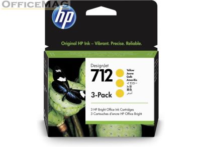 Консуматив HP 712 Yellow Ink Cartridge 3-Pack