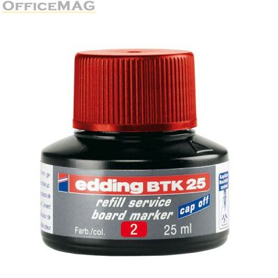 Мастило Edding BTK-25 За маркери за бяла дъска, 25 ml Червено