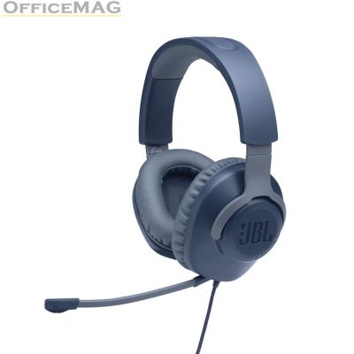 Слушалки JBL QUANTUM 100 BLU Wired over-ear gaming headset with a detachable mic