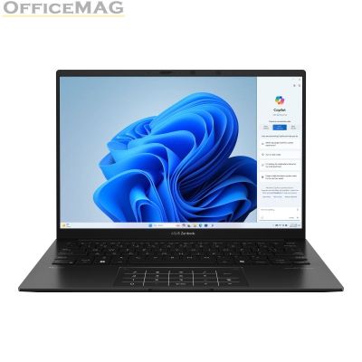 Лаптоп Asus Zenbook UM3406HA-QD036W,R7 HS(HAWK PT H),14." OLED,(1920 x 1200) , 16GB LPDDR5X,1TB  SSD, Windows 11 Home, Black