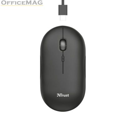 Мишка TRUST Puck Wireless & BT Rechargeable Mouse Black