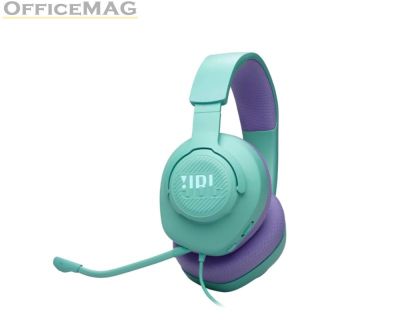 Слушалки JBL QUANTUM 100M2 CYN Wired over-ear gaming headset with detachable mic and mute option