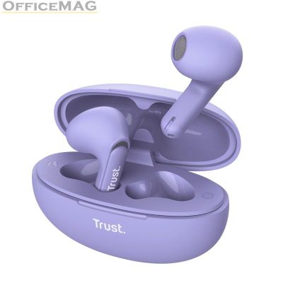 Слушалки TRUST Yavi Bluetooth ENC Earphones Purple