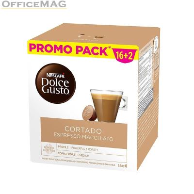 Кафе капсула NESCAFE Dolce Gusto Cortado Espresso Macchiato 16+2 бр.