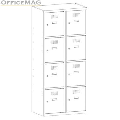 Метален гардероб Malow Wardrobe Locker SUS424W С 8 отделения, 80x50x180 cm Цвят по избор