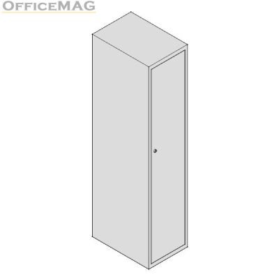 Метален гардероб Wardrobe Star WS11 С 1 отделение, 38x45x185 cm Сив