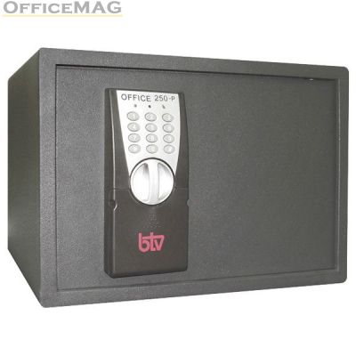 Електронен сейф BTV Office 250P 35x25x25 cm, 21.8 l, 11.5 kg Сив