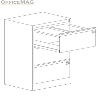 Шкаф за висящи папки Malow File Locker SZK202E Двоен с 3 чекмеджета, 77.5x63x100 cm, Сив