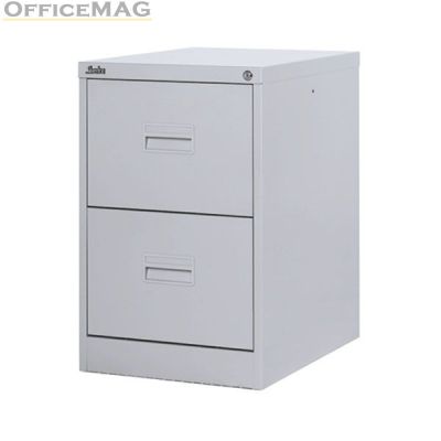 Шкаф за висящи папки Silverline Midi FCMI2A Единичен с 2 чекмеджета, 39.8x62.2x71.1 cm, Сив