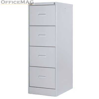 Шкаф за висящи папки Silverline Midi FCMI4A Единичен с 4 чекмеджета, 39.8x62.2x132 cm, Сив