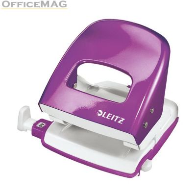 Перфоратор Leitz 5008 Wow Colours Метален, до 30 л. Виолетов