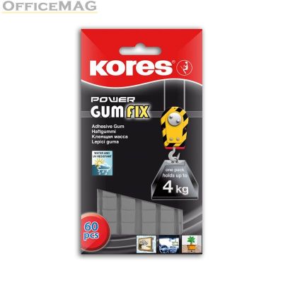 Монтажни лепенки Kores GumFix Неперманентни, 60 бр. Бели