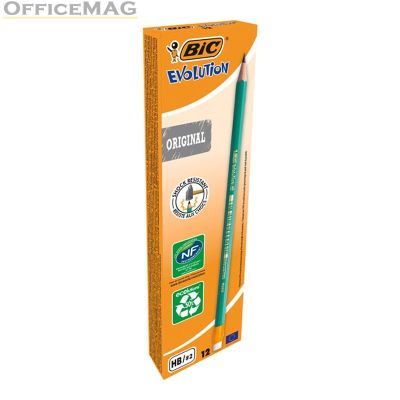 Молив Bic Evolution Подострен с гума, HB