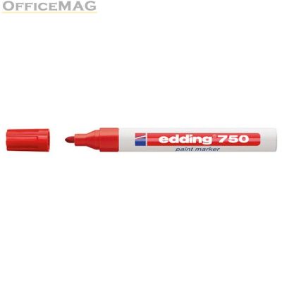 Paint маркер Edding 750 Объл връх 2-4 mm Червен