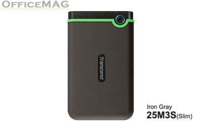 Твърд диск Transcend 4TB, 2.5" Portable HDD, StoreJet M3, Iron Gray