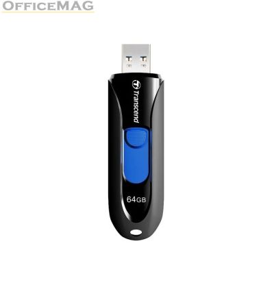 Памет Transcend 64GB, USB3.1, Pen Drive, Capless, Black