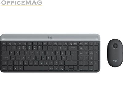 Комплект Logitech Slim Wireless Keyboard and Mouse Combo MK470 - GRAPHITE