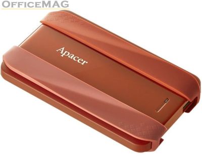 Твърд диск Apacer AC533, 2TB 2.5" SATA HDD USB 3.2 Portable Hard Drive Plastic / Rubber Garnet red