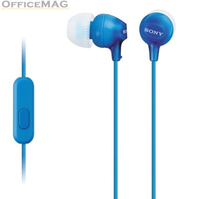 Слушалки Sony Headset MDR-EX15AP blue