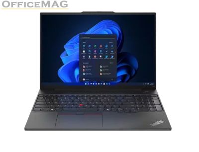 Лаптоп Lenovo ThinkPad E16 G2 Intel Core Ultra 5 125U (up to 4.3GHz, 12MB), 32GB(16+16) DDR5-5600, 1TB SSD, 16" WUXGA (1920x1200) IPS AG, Intel Arc Graphics, FHD&IR Cam, Backlit KB, Black, WLAN, BT, 3cell, FPR, DOS, 3Y Onsite