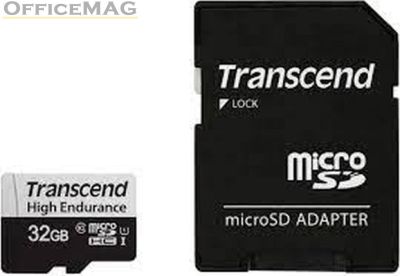 Памет Transcend 32GB micro SD w/ adapter U1, High Endurance