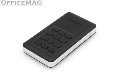 Твърд диск Verbatim STORE 'N' GO Secure HDD with keypad, USB 3.1 Gen 1 1TB black, 256-bit AES encryption