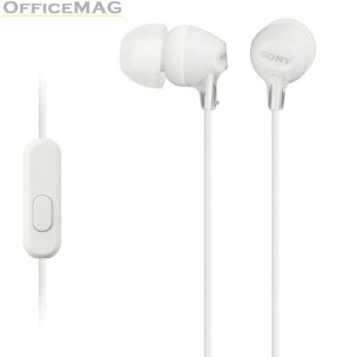 Слушалки Sony Headset MDR-EX15AP white